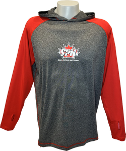 Hoodie - Performance Lightweight - Red/Grey