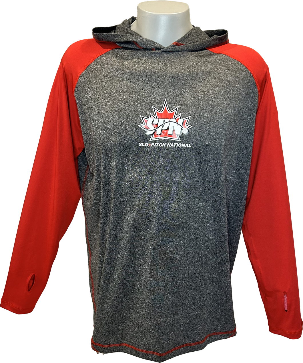 Hoodie - Performance Lightweight - Red/Grey