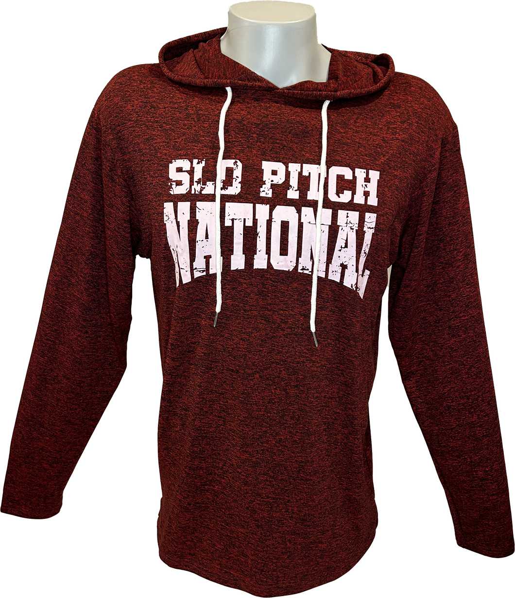 Hoodie - Lightweight - Heather Cranberry