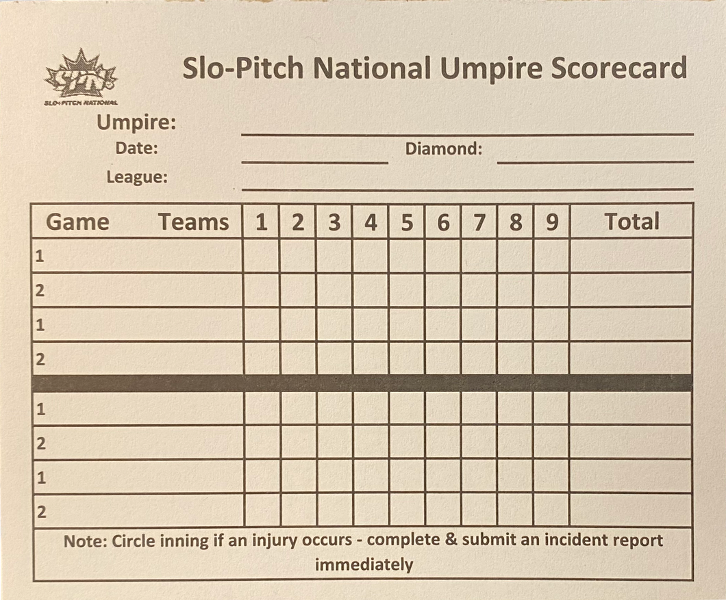 Umpire Scorecards